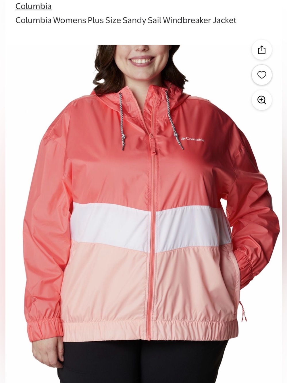 Columbia Sandy sail windbreaker jacket
